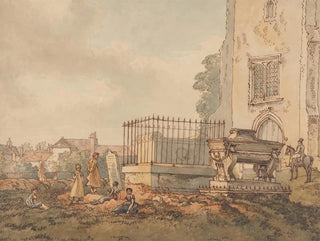 William Henry Hunt - Bushey Churchyard with the Tombs of Edridge Hearne and H Monro.webp