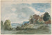 Cottages dans un paysage étendu - William Henry Hunt — visning af kunstværket
