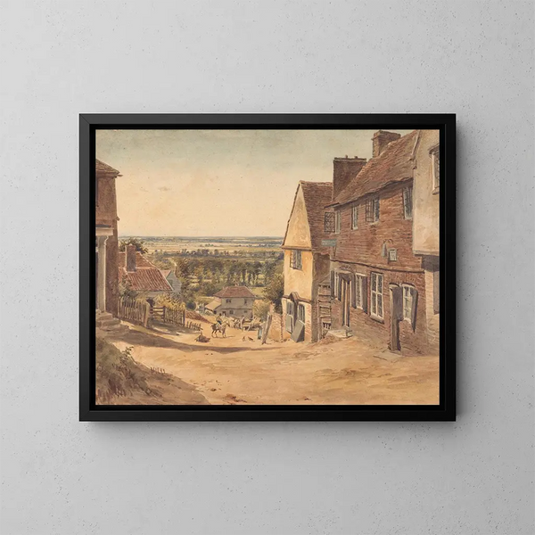 Rue Dagnall, St Albans - William Henry Hunt — indrammet kunstværk på væggen