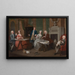 Portrait af en familie - William Hogarth — indrammet kunstværk på væggen