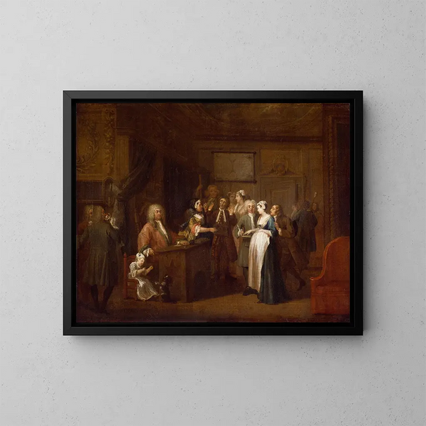 La Dénonciation - William Hogarth — indrammet kunstværk på væggen