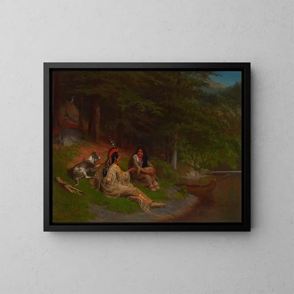 Indian idylle - William Holbrook Beard — indrammet kunstværk på væggen