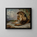 Lion endormi - William Huggins — indrammet kunstværk på væggen