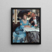 Chez Mouquin's - William James Glackens — indrammet kunstværk på væggen