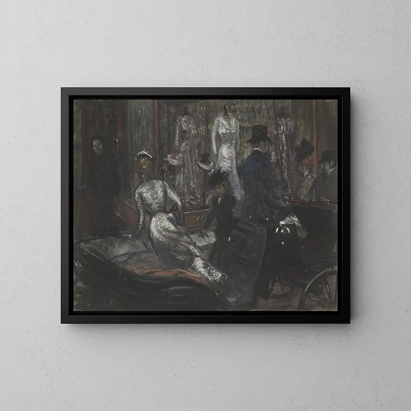 Chez les modistes - William James Glackens — indrammet kunstværk på væggen