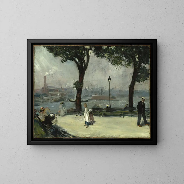 Parc East River - William James Glackens — indrammet kunstværk på væggen