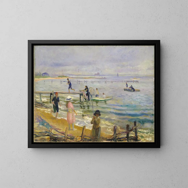 Jetées à Bellport - William James Glackens — indrammet kunstværk på væggen