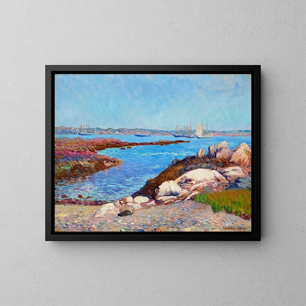 Portsmouth Harbor, New Hampshire - William James Glackens — indrammet kunstværk på væggen