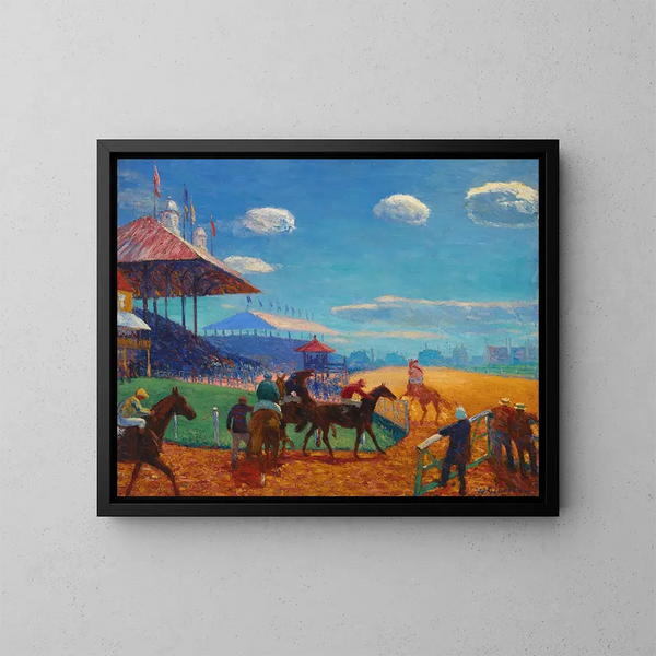 Piste de course - William James Glackens — indrammet kunstværk på væggen