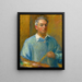Selvportræt - William James Glackens — indrammet kunstværk på væggen