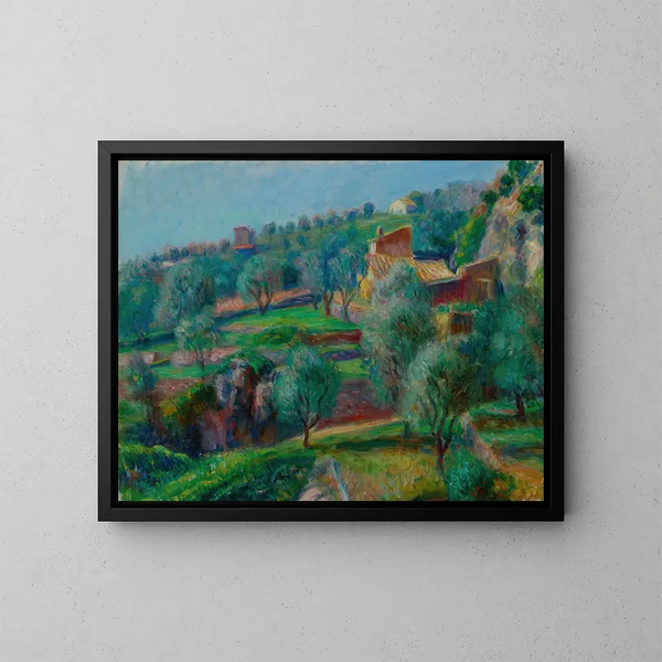 Terrasses du sud de la France - William James Glackens — indrammet kunstværk på væggen