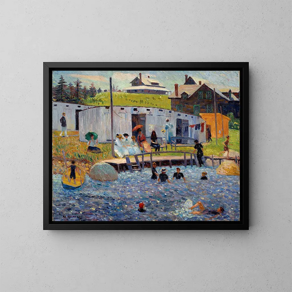 L'heure du bain, Chester, Nouvelle-Écosse - William James Glackens — indrammet kunstværk på væggen