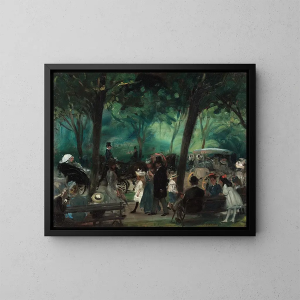 La Promenade dans Central Park - William James Glackens — indrammet kunstværk på væggen