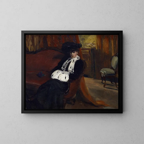 Le manchon d'hermine - William James Glackens — indrammet kunstværk på væggen