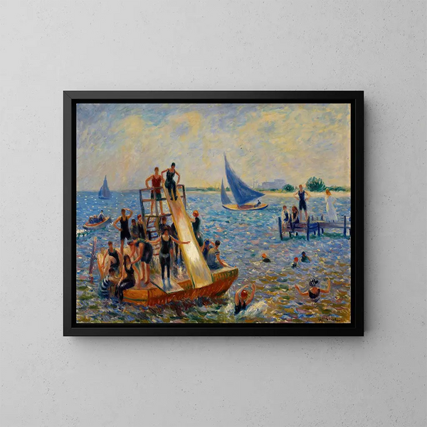 Le Radeau - William James Glackens — indrammet kunstværk på væggen