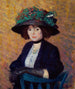 Kvinde med grøn hat - William James Glackens — visning af kunstværket