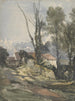 Maison de campagne et ruelle - William James Müller — visning af kunstværket