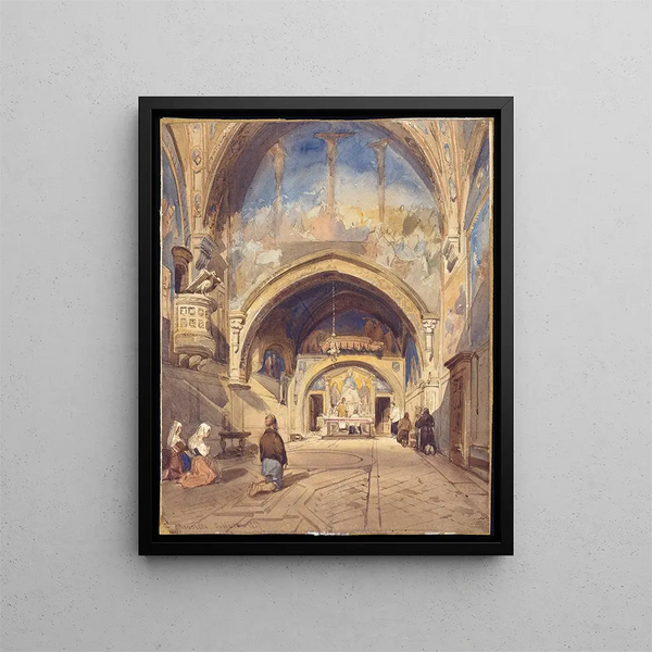 William James Mller - Interior of the Church of San Benedetto Subiaco.webp