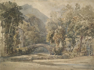 William James Mller - Landscape with bridge.webp