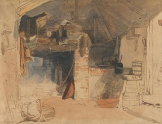 William James Mller - Study of a Rustic Interior Scene.webp