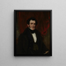 Portrait af en ung mand - William Jewett — indrammet kunstværk på væggen
