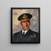 L'amiral Lord Louis Mountbatten - William Little — indrammet kunstværk på væggen