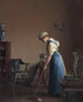 Pige fejer - William McGregor Paxton — visning af kunstværket