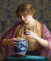 Le pot bleu - William McGregor Paxton — visning af kunstværket