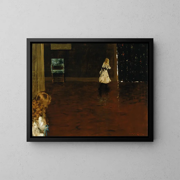 Cache-cache - William Merritt Chase — indrammet kunstværk på væggen