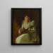 Dame, der spiller guitar - William Merritt Chase — indrammet kunstværk på væggen