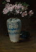 Vase kinesisk med rosa azaleer - William Merritt Chase — visning af kunstværket