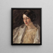 Portrait af Esther M. Groome - William Merritt Chase — indrammet kunstværk på væggen