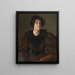 et studie af en ung kvinde (Konflikt af kasus) - William Merritt Chase — indrammet kunstværk på væggen