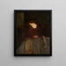 den kalvende kalv af den familiehøne - William Merritt Chase — indrammet kunstværk på væggen