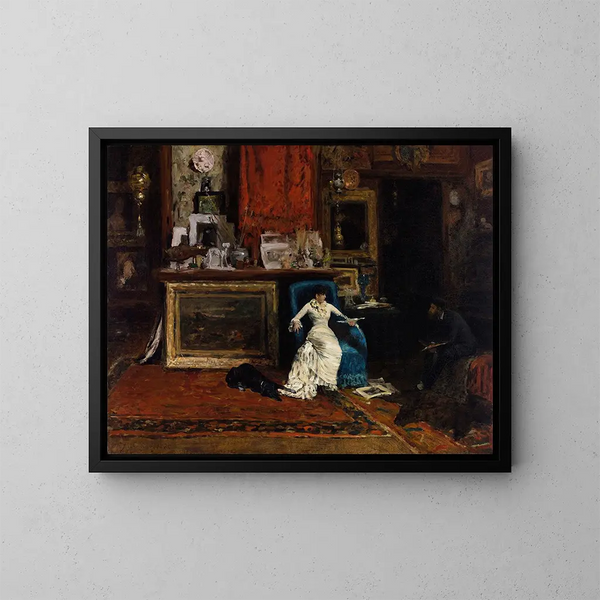 Le studio de la dixième rue - William Merritt Chase — indrammet kunstværk på væggen