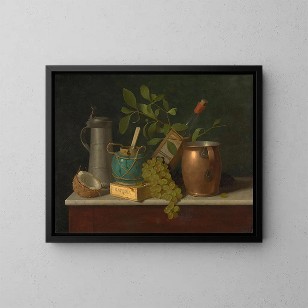 Juste dessert - William Michael Harnett — indrammet kunstværk på væggen