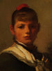 Pige med rødt hårbånd - William Morris Hunt — visning af kunstværket