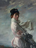 i Dublin-bugten, portræt af kunstnerens hustru - William Orpen — visning af kunstværket
