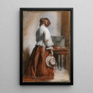 William Orpen - Lady with a Birdcage.webp