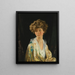 Portrait af Lady Evelyn Herbert - William Orpen — indrammet kunstværk på væggen