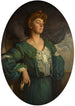 Portrait af Mary Lady Gerard i grøn kjole - William Orpen — visning af kunstværket
