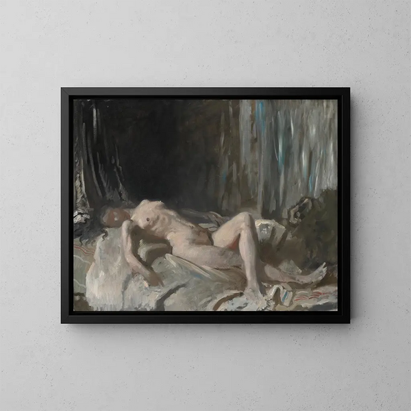 et kvindeligt studie - William Orpen — indrammet kunstværk på væggen