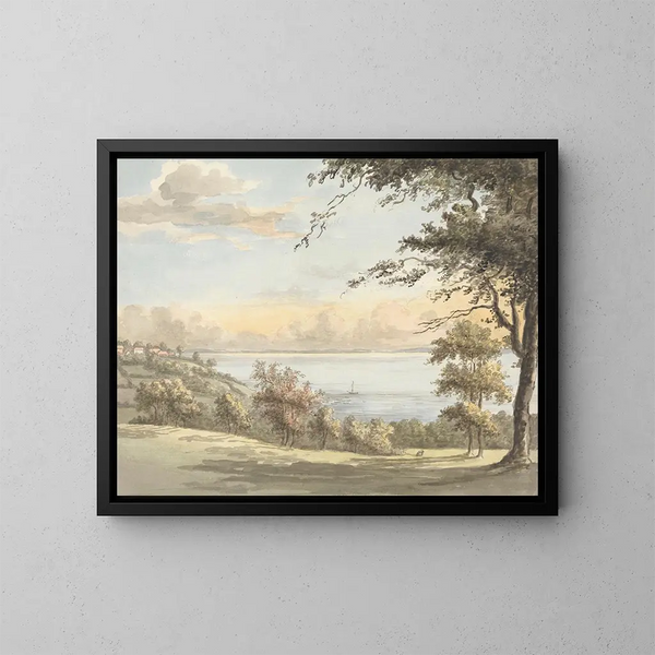 Sables du prieuré, Isle of Wight - William P. Sherlock — indrammet kunstværk på væggen