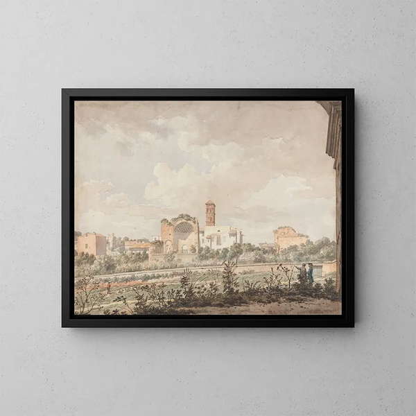 Temple de Vénus et de Rome depuis le Colisée - William Pars — indrammet kunstværk på væggen