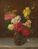 Fleurs i en skåret glasvase - William Perkins Babcock — visning af kunstværket