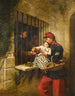 Indre af Marseille-fængslet: en scene fra La Petite Dorrit - William Powell Frith — visning af kunstværket
