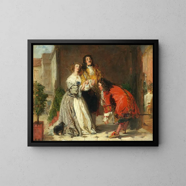 Scène du Bourgeois gentilhomme - William Powell Frith — indrammet kunstværk på væggen