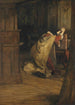 Hamlet og kongen beder, jeg kan ikke, mine ord flyver væk, mine tanker forbliver nedenunder, ord uden tanker når aldrig himlen, Akt III Scene 3 - William Quiller Orchardson — visning af kunstværket