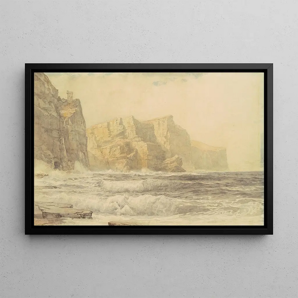 Château de Baldart, Kilkee, comté de Clare, Irland - William Trost Richards — indrammet kunstværk på væggen