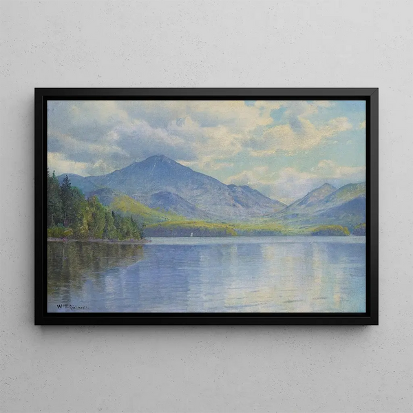 Lake Placid, Adirondack-bjergene - William Trost Richards — indrammet kunstværk på væggen